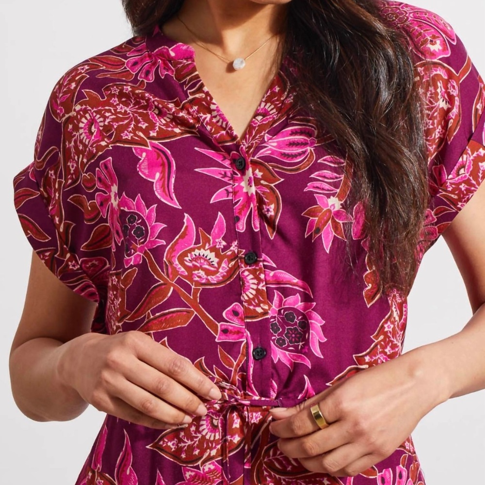 Tribal Jeans brand Combo Print dress with drawcord waist - tags still on!